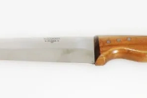 Bursa İnce Sivri Kasap Bıçağı No:4, 20 Cm - Ahşap Sap