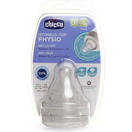 Chicco Wellbeing Silikon 2'li Biberon Emziği 0 ay+