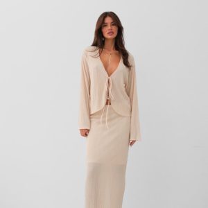 Düşük Bel Maxi Boy Etek