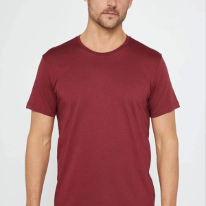 Erkek 24/1 Düz A Kalite Oversize T-shirt - Bordo