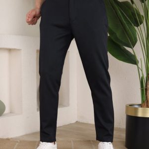 Erkek Casual Slim Fit Cord Desenli Kumaş Pantolon