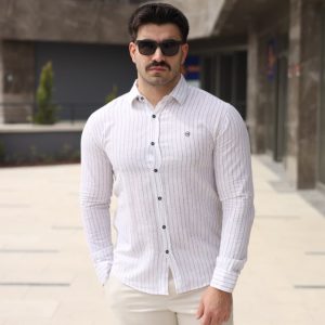 Erkek çizgi Desenli Gömlek