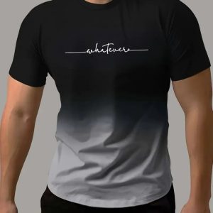 Erkek Kısa Kollu Bisiklet Yaka Baskılı Süprem T-shirt