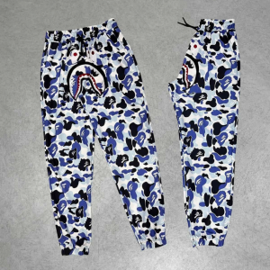 İki İplik Mevsimlik Bape Nakişli Eşofman Pantolon - Gri