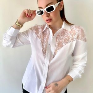 Kadın Püskül Detay Poplin Gömlek Bluz Fırsat Ürün