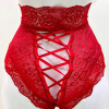 Kırmızı Dantelli Yüksek Bel Külot Venüs-k1011