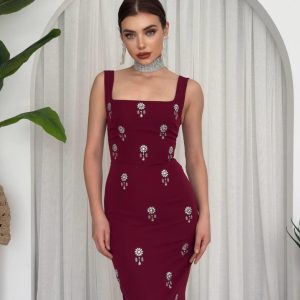 Ners Taş Detaylı Elbise
