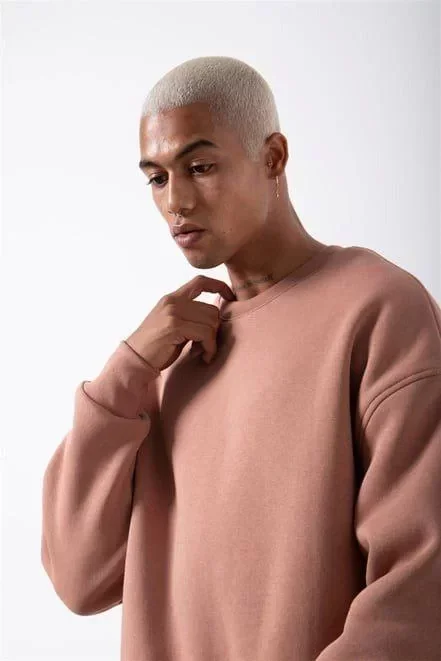 unisex-biskilet-yaka-uc-iplik-sweatshirt-pembe-134365