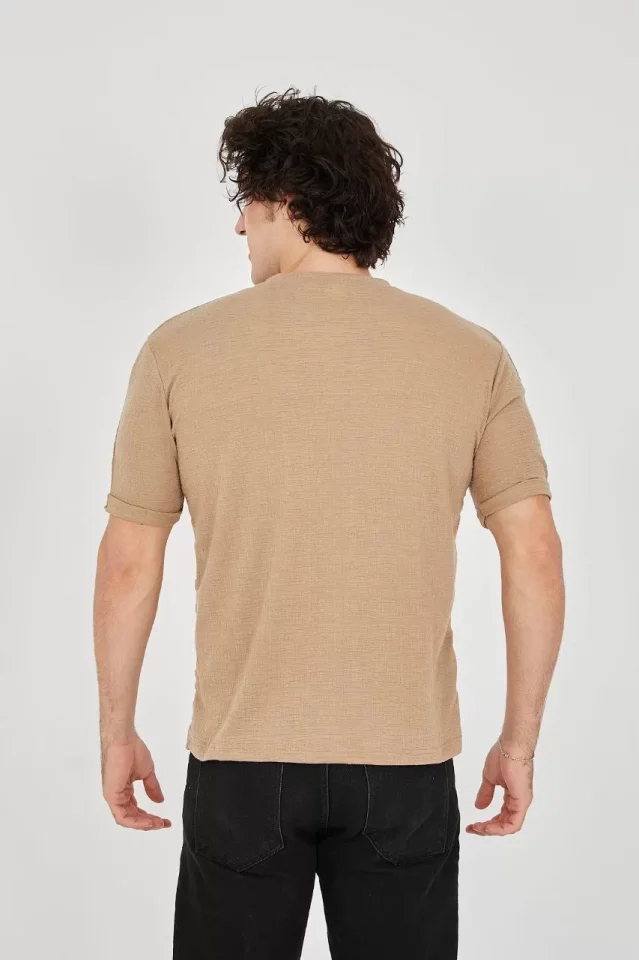 unisex-jakar-kumas-slim-fit-t-shirt-kahverengi-135560.webp