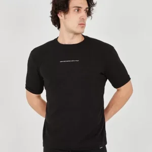 Unisex Jakar Kumaş Slim Fit T-Shirt - Siyah